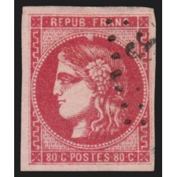 n°49b, Cérès Bordeaux 80c ROSE-VIF, obli légère effigie dégagée - TB D'ASPECT