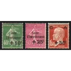 n°253/255, série complète 1929, neufs * avec charnière - TB