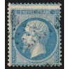 n°22, variété de piquage très décalé (à cheval), Napoléon 20c bleu - TB