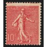 n°129e, variété "impression recto-verso", Semeuse lignée 10c rose, neuf ** - TB