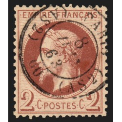 n°26B, Napoléon Lauré 2c rouge-brun, Type II, oblitéré càd PARIS (AS2) - TTB