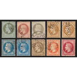 n°25/32, Napoléon III Empire Lauré 1868, série complète - TB D'ASPECT