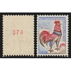 n°1331b, numéro rouge au verso, Coq de Decaris, neuf ** sans charnière SUPERBE