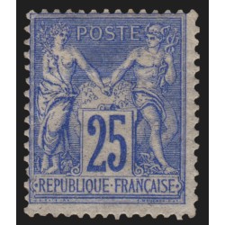 n°78, Sage 25c outremer, Type II (N sous U), neuf * avec charnière - B/TB