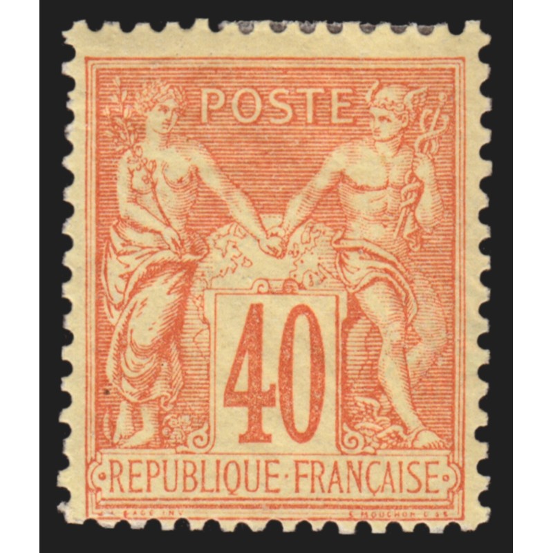 n°94, Sage 40c orange, Type II, neuf * avec charnière - TB