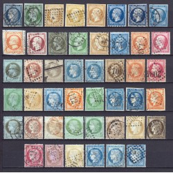 France 1849/1875 - Collection 46 timbres Cérès, Napoléon - COTE 2.140 €