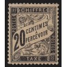 Timbres-Taxe n°17, Duval 20c noir, neuf * avec infime trace de charnière - TB