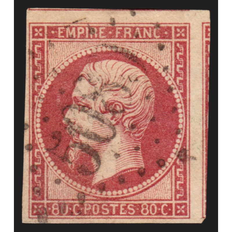 n°17B, 80c rose, oblitéré GC 5080 Alexandrie Bureau Français en Egypte - TTB