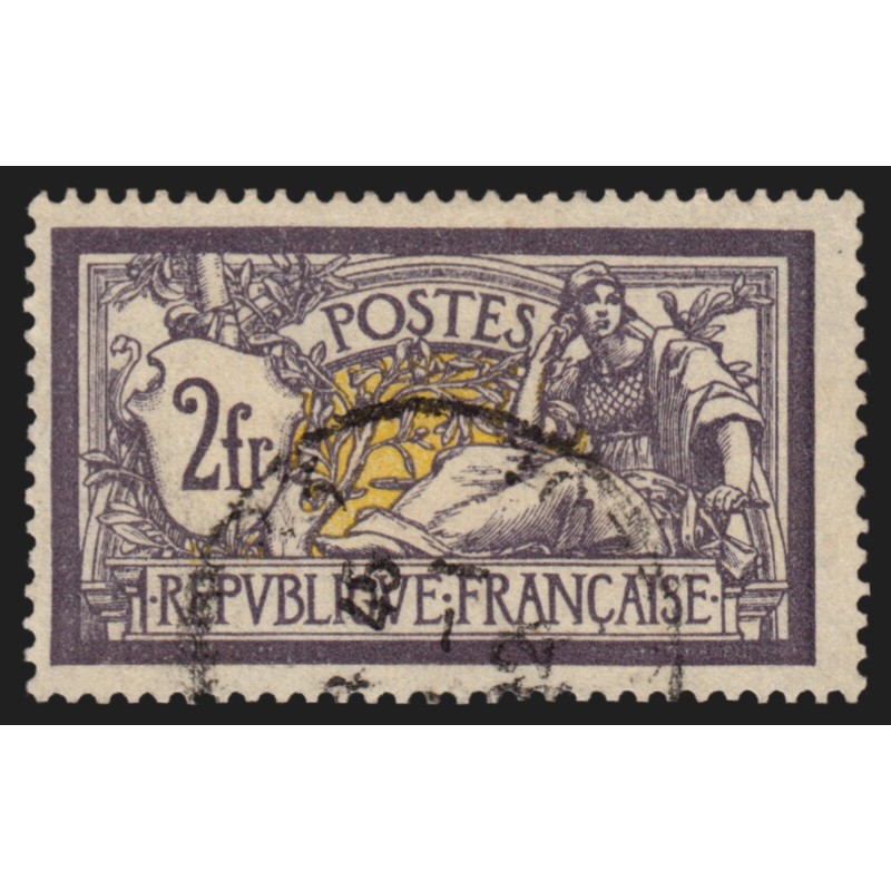 n°122, Merson 1900, 2fr violet et jaune, oblitéré - TB