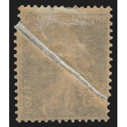 n°140, variété "pli accordéon", Semeuse camée 25c bleu, neuf * - SUPERBE