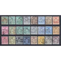 France 1876/1890 - Collection de 43 timbres au type Sage - COTE 1.130 €