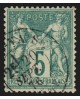 n°64, Sage 5c vert, Type I, oblitéré - SUPERBE