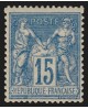 n°90, Sage 15c bleu, neuf * avec charnière - TB