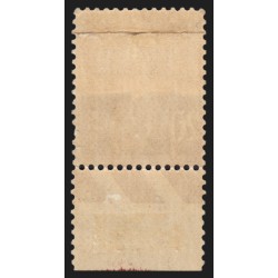 n°139, variété "impression sur raccord", Semeuse 20c brun-rouge, neuf * - TB