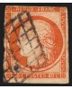 n°5, Cérès 1849, 40c orange-vif, oblitéré grille, pièce d'attente