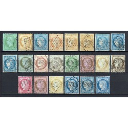 France 1849/1875 Belle collection Napoléon et Cérès COTE 2.000 € - TB D'ASPECT