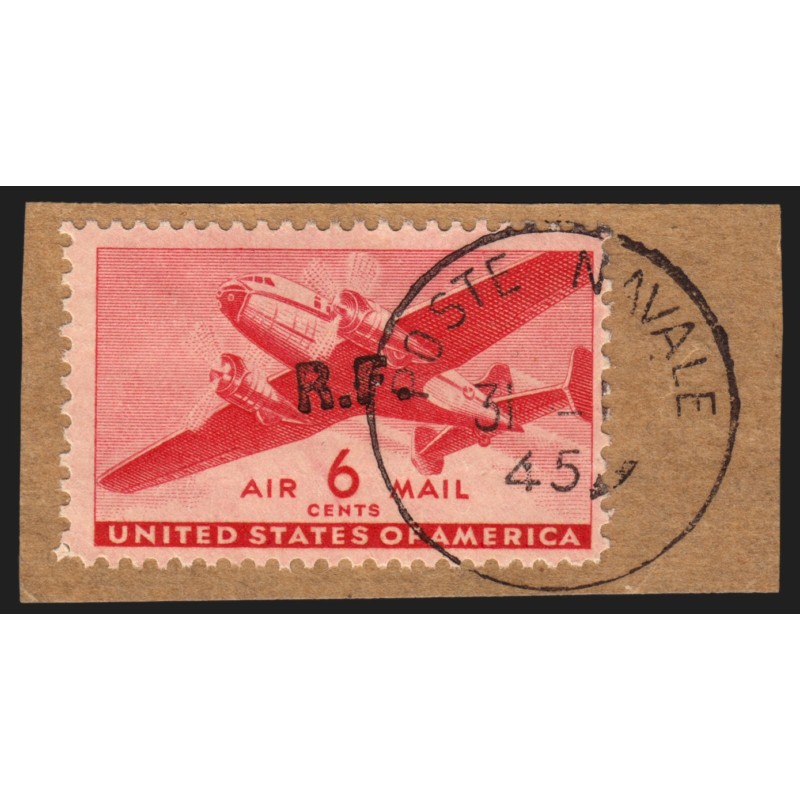 Poste Aérienne Militaire n°28, Dakar surcharge R.F. Type I, oblitéré 1945 - TB