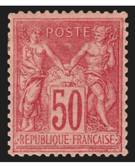 n°98, Sage 50c rose, Type II, neuf * avec ch. signé JF.BRUN - TB D'ASPECT