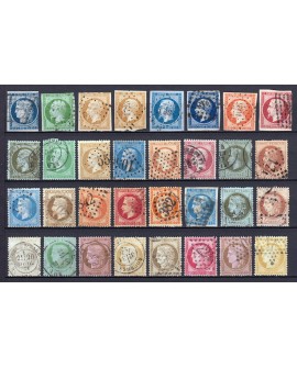 France 1849/1890 - Collection 66 timbres Cérès, Napoléon, Sage - COTE 1.400 €