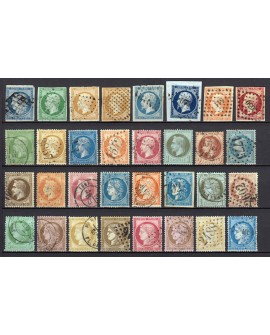 France 1849/1890 - Collection 64 timbres Cérès, Napoléon, Sage - COTE 1.200 €