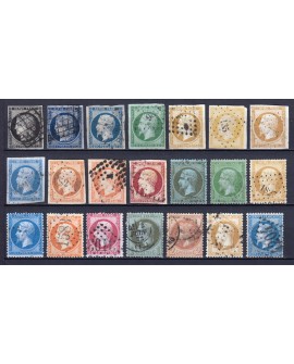 France 1849/1875 - Collection 42 timbres Cérès, Napoléon - COTE 1.475 €