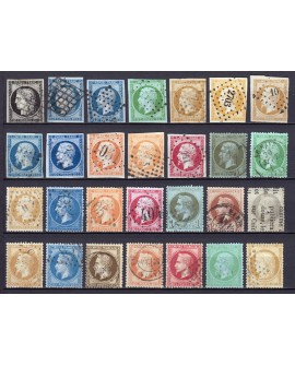 France 1849/1875 - Collection 44 timbres Cérès, Napoléon - COTE 1.840 €
