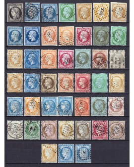 France 1849/1875 - Collection 44 timbres Cérès, Napoléon - COTE 1.840 €