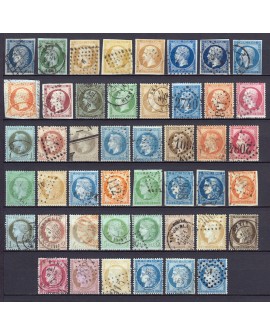 France 1849/1875 - Collection 46 timbres Cérès, Napoléon - COTE 2.140 €