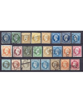 France 1849/1875 - Collection 46 timbres Cérès, Napoléon - COTE 2.140 €