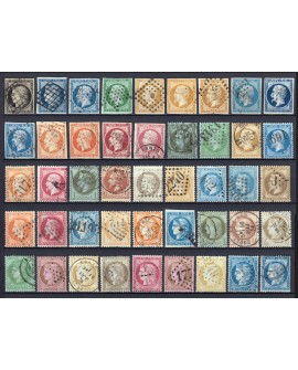 France 1849/1890 - Collection timbres Cérès Napoléon, COTE 1650 € - TB D'ASPECT