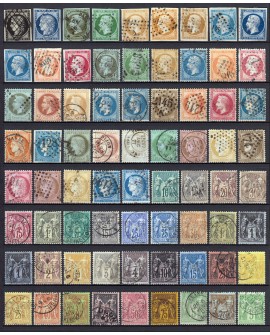 France 1849/1890 - Collection timbres Cérès Napoléon, COTE 1490 € - TB D'ASPECT
