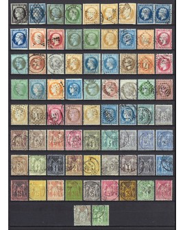 France 1849/1890 - Collection timbres Cérès Napoléon, COTE 1900 € - TB D'ASPECT