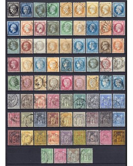France 1849/1890 - Collection timbres Cérès Napoléon, COTE 2100 € - TB D'ASPECT