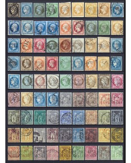 France 1849/1890 - Collection timbres Cérès Napoléon, COTE 2200 € - TB D'ASPECT