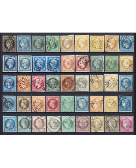 France 1849/1890 - Collection timbres Cérès Napoléon, COTE 2200 € - TB D'ASPECT