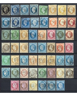 France 1849/1875 Belle collection Napoléon et Cérès COTE 2.000 € - TB D'ASPECT