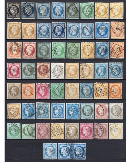 France 1849/1875 Belle collection Napoléon et Cérès COTE 2.200 € - TB D'ASPECT