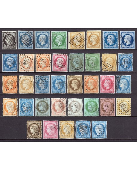 France 1849/1875 Superbe collection timbres Napoléon Cérès, 1er choix COTE 860€
