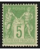 n°102, Sage 5c vert-jaune, Type I (N sous B), neuf ** sans charnière - TB