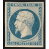 n°14A, Napoléon non-dentelé 1854, 20c bleu, Type I, neuf ** sans charnière - TB