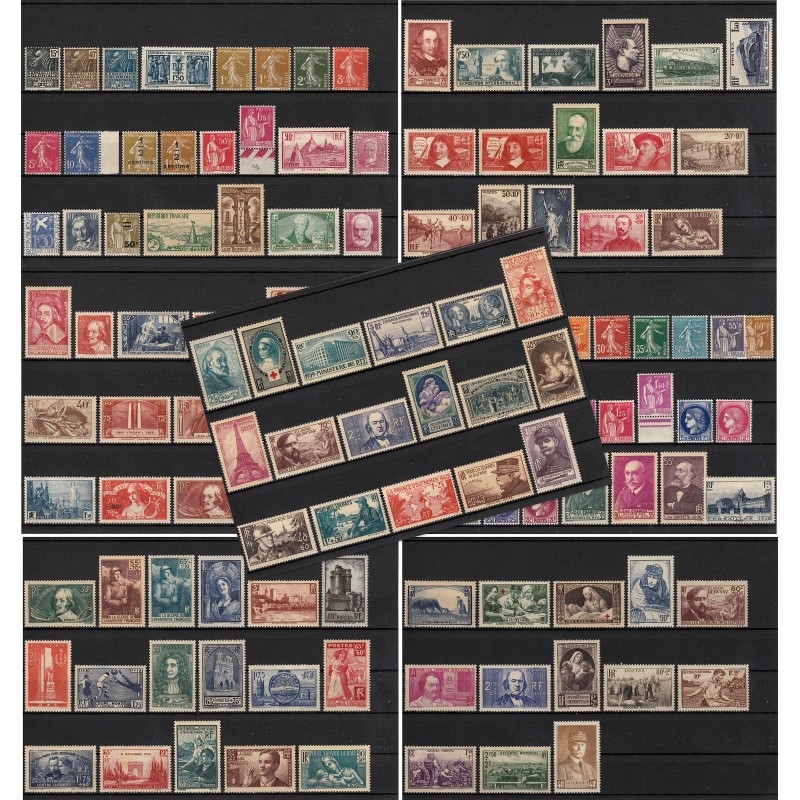 France 1930/1940 Collection neufs ** sans charnière COTE 1980€ - TB