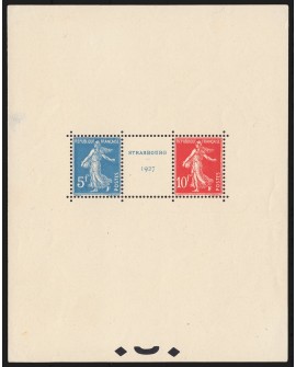Bloc-Feuillet n°2, Strasbourg 1927, neuf ** sans charnière - Certificat Boule