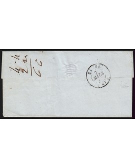 n°3, Cérès 20c noir càd LONGUE + cursive 47/VERNANTES sur lettre - Certificat