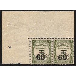 Timbres-Taxe n°52a, variété "6 large" tenant à normal, neufs ** - SUPERBE