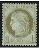 n°50, Cérès 1c vert-olive, neuf * avec charnière - TB