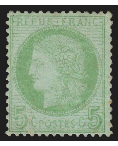 n°53, Cérès 5c vert-jaune, neuf * infime trace de charnière - BEAU D'ASPECT