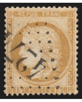 n°55, variété ERANC au lieu de FRANC, oblitéré GC 4274 VILLERS-LA-MONTAGNE