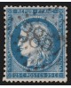 n°60A, variété "cadre doublé", Cérès 25c bleu, Type I, oblitéré - TB