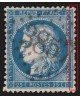 n°60A, variété "cadre doublé", Cérès 25c bleu, Type I, oblitéré - TB