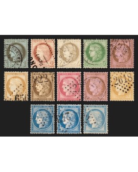 n°50/60C, Cérès IIIème République 1871, série complète - TB D'ASPECT